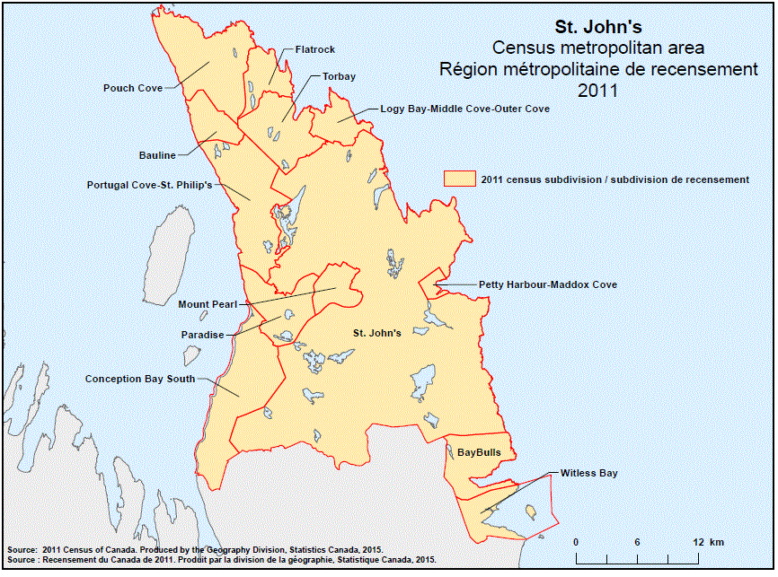 Map St John Newfoundland And Labrador
