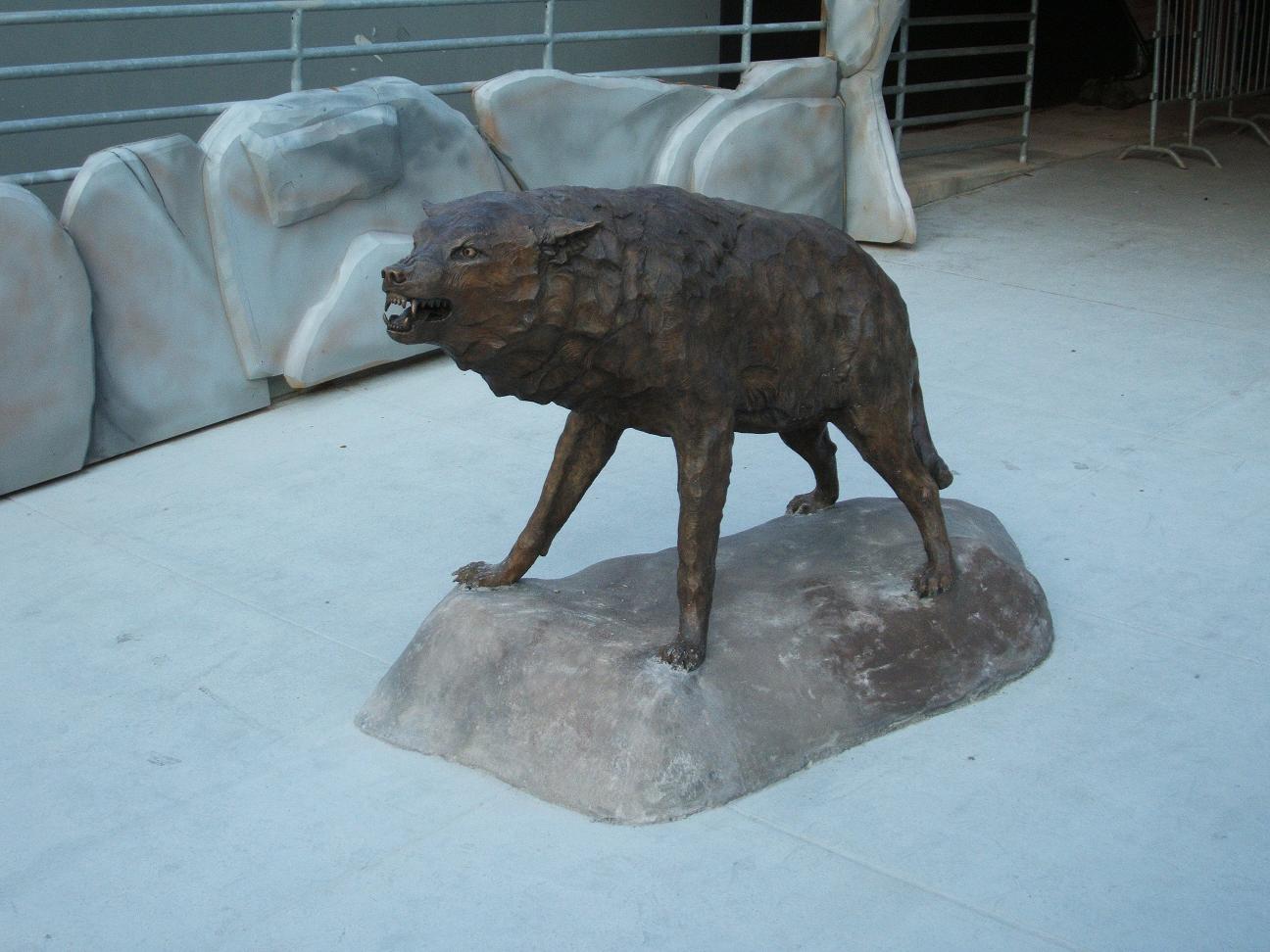 New Wolf Statue at CarterFinley, but no new restrooms for half the