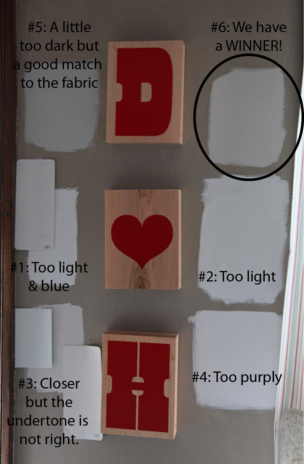 How Many Gray Paint Samples Does it take? Stately Kitsch