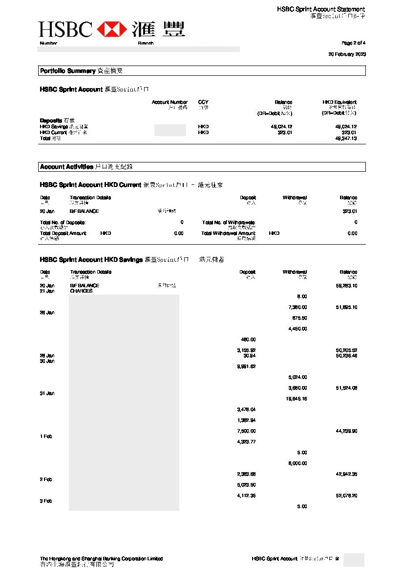 Convert HSBC statements to excel.