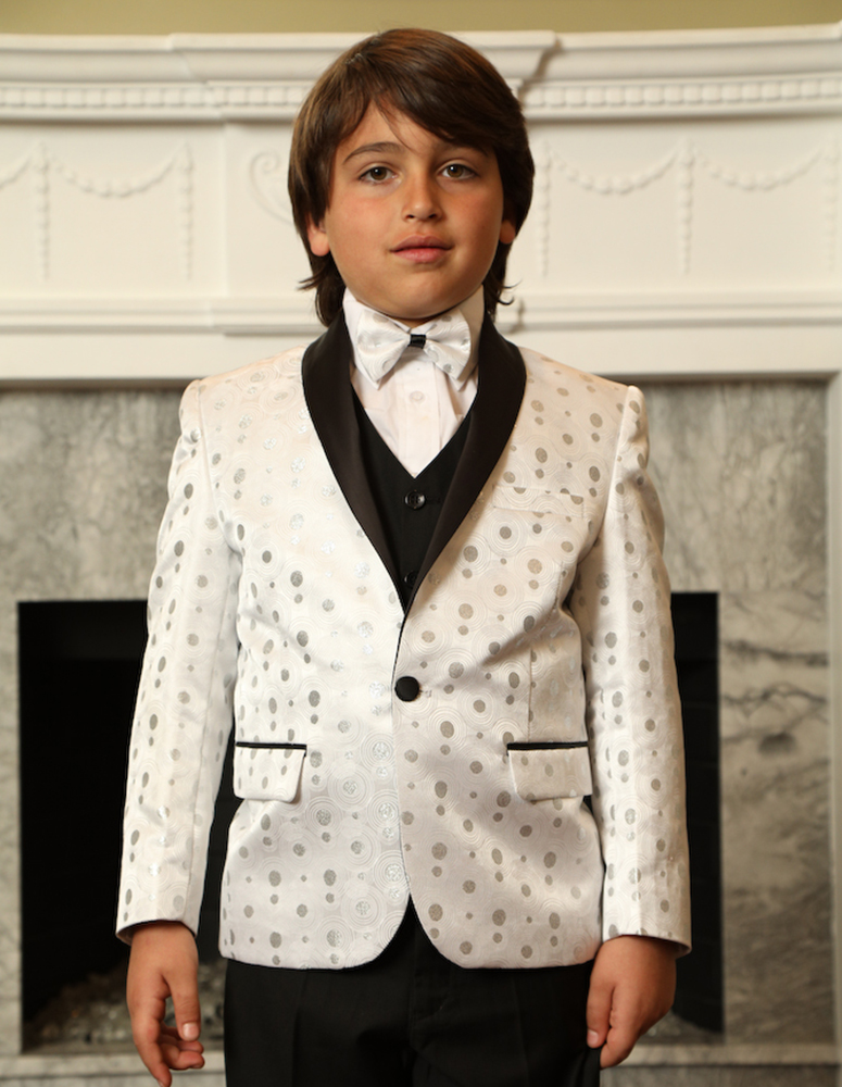 Boy Suits, Modern Fit Solid Color, Dark Blue 3 Piece Suit