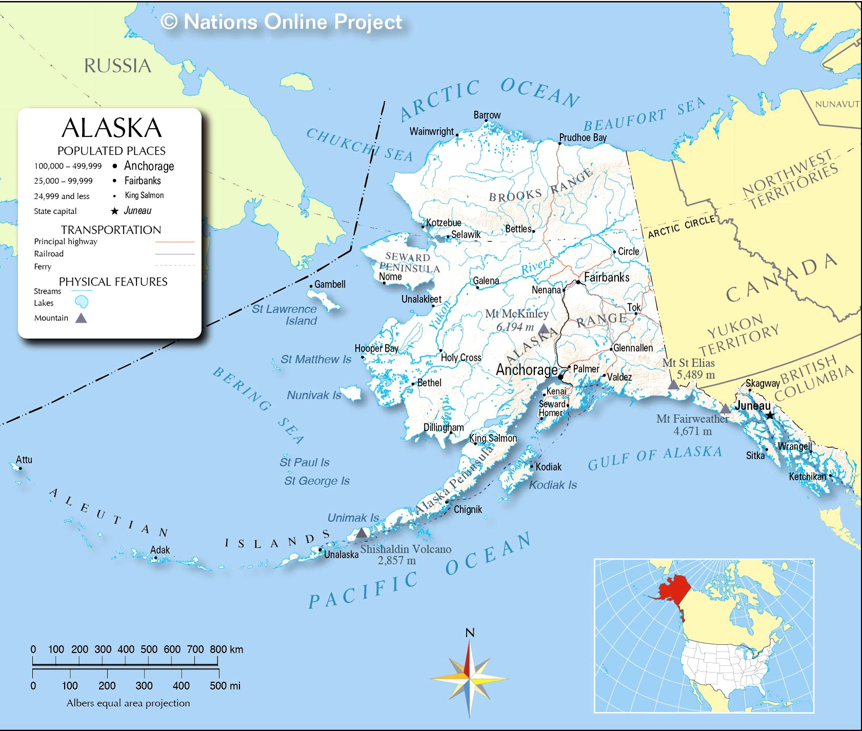 Alaska Map 63 Latitude Alaska Facts, Maps, Flag & Scenic Attractions You Don't Want to Miss