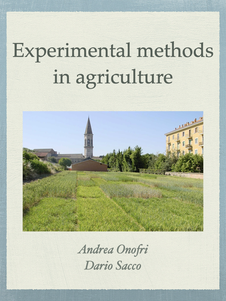 Experimental methods in agriculture