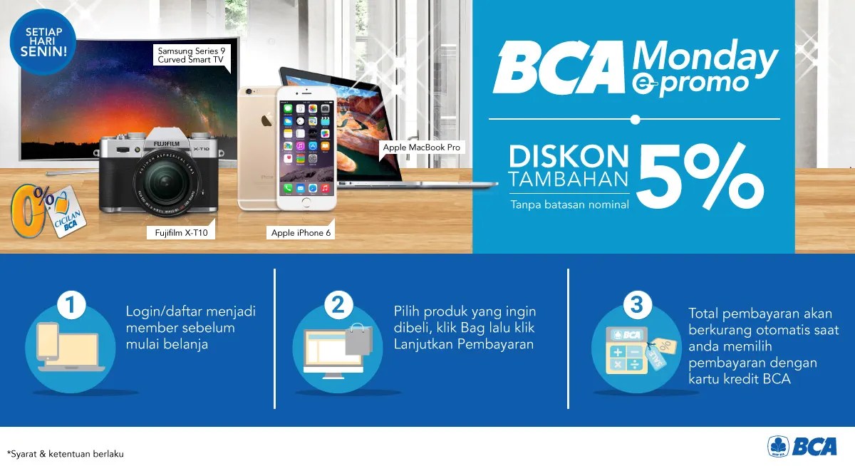 BCA Monday ePromo di Blibli! Banyak Gadget Murah! Pricebook Forum