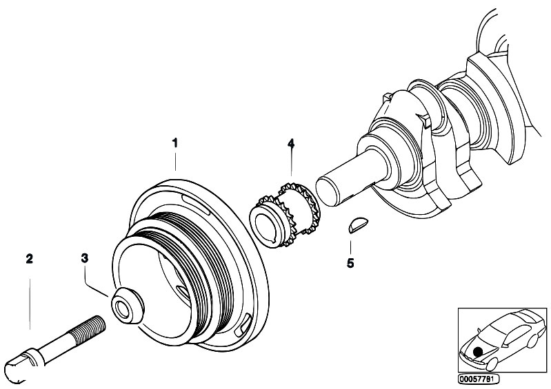 Original Parts for E60 530i M54 Sedan / Engine/ Belt Drive Vibration