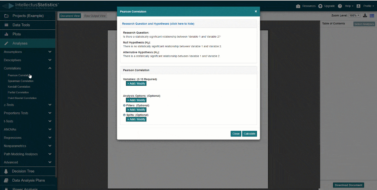 Correlation (Pearson, Kendall, Spearman) Statistics Solutions