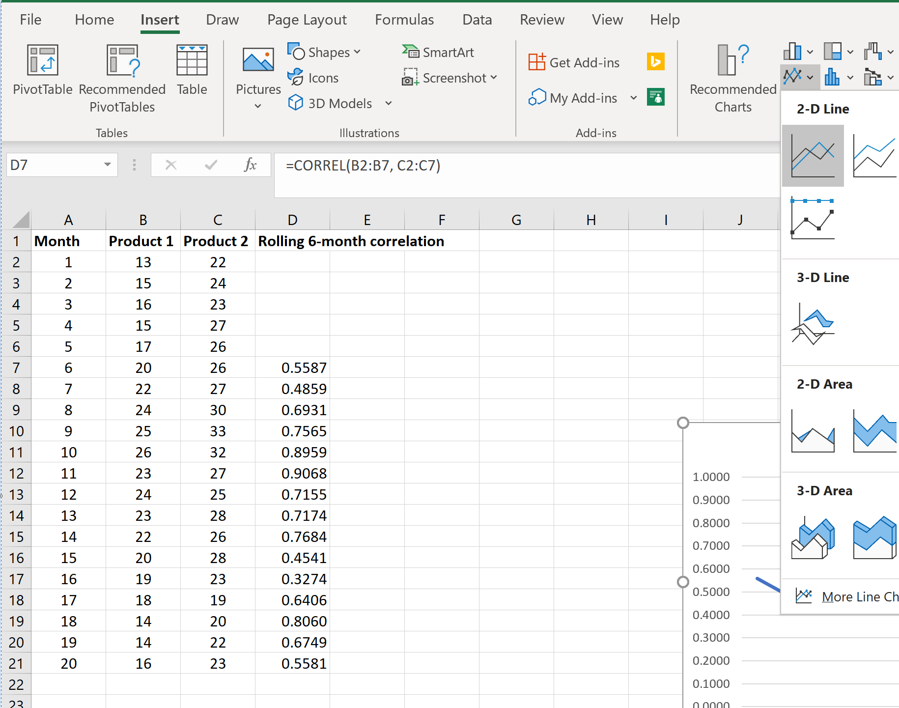 How to Calculate Rolling Correlation in Excel Statology