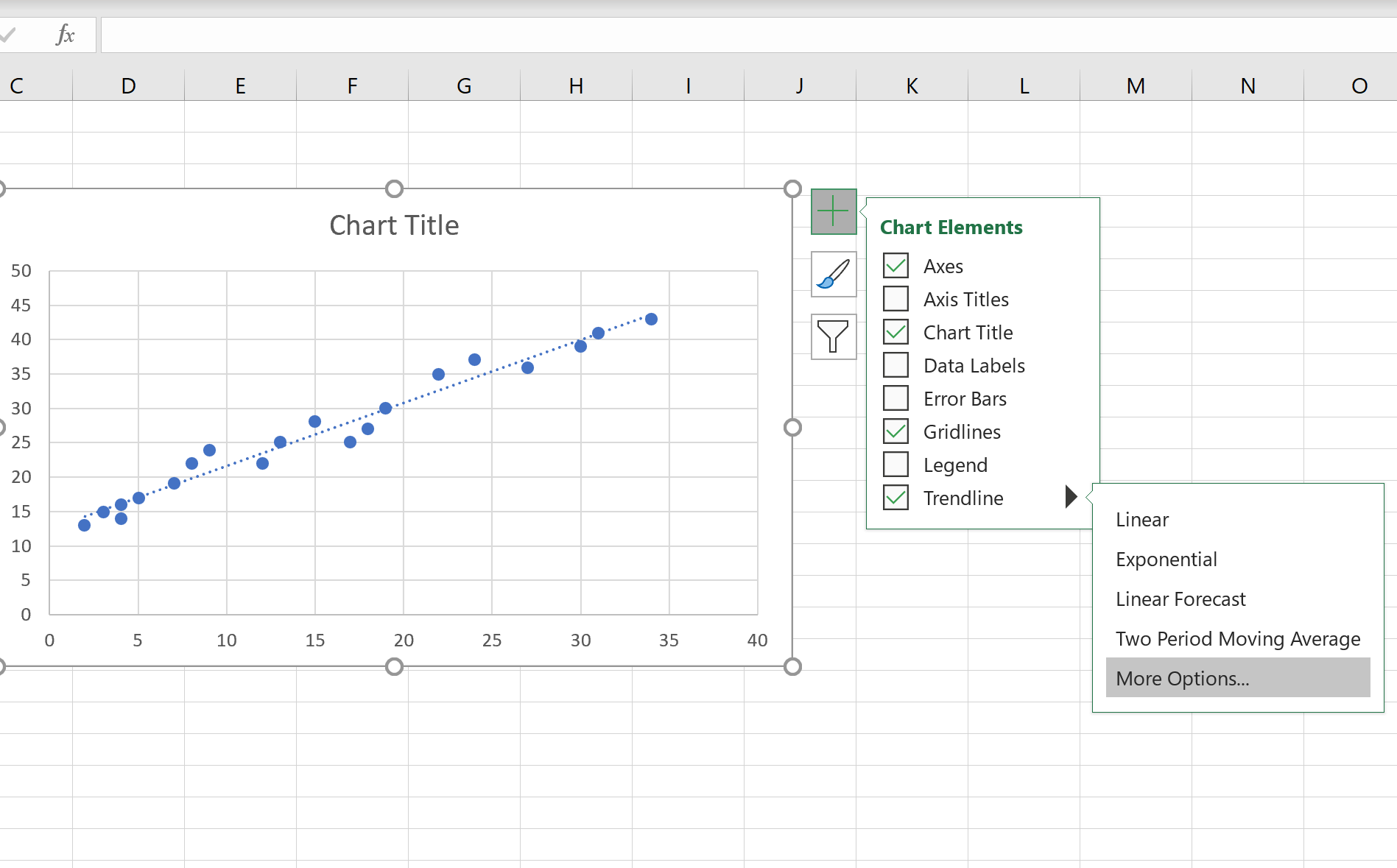 How to Add a Regression Line to a Scatterplot in Excel