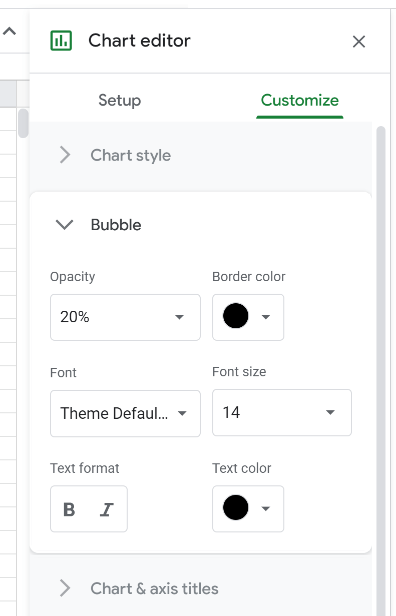 Bubble Chart in Google Sheets (StepbyStep)