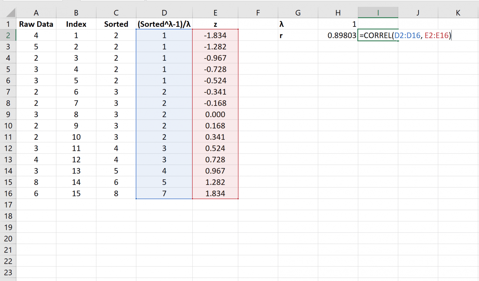 BoxCox Transformation in Excel (StepbyStep)