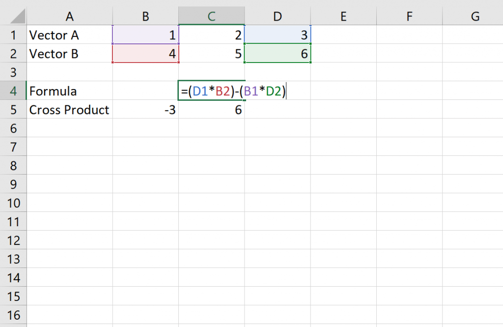 How to Calculate a Cross Product in Excel Statology