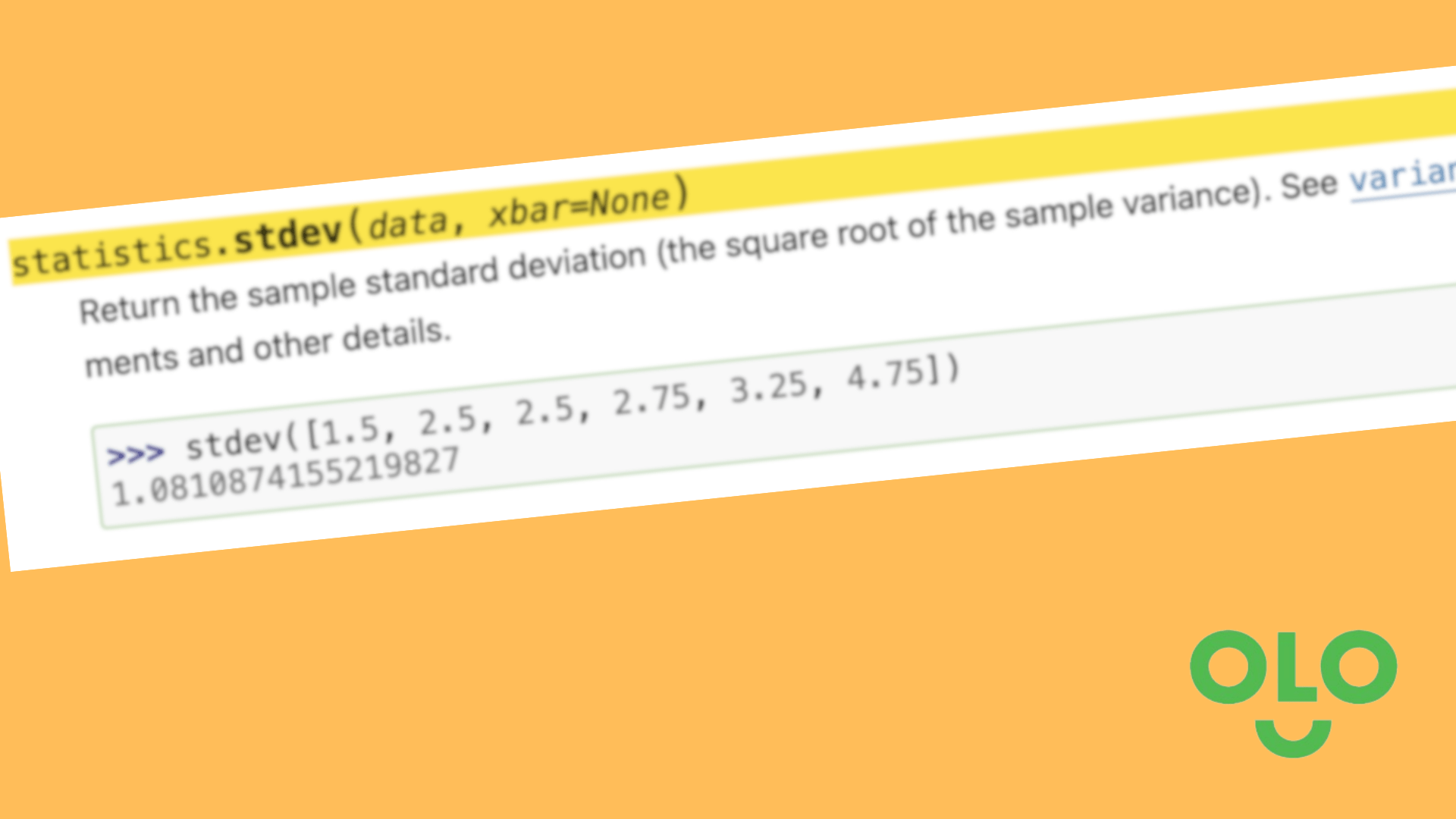 How to Use the Python statistics.stdev() Function