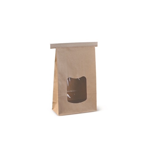 PAPER BAG WINDOW BROWN 242X155X70 TINTIE