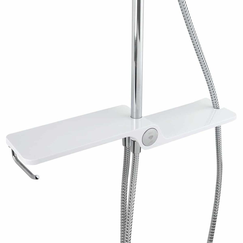 Swiss Aqua Technologies Telescopic shower column with shelf for connection to bathroom mixers