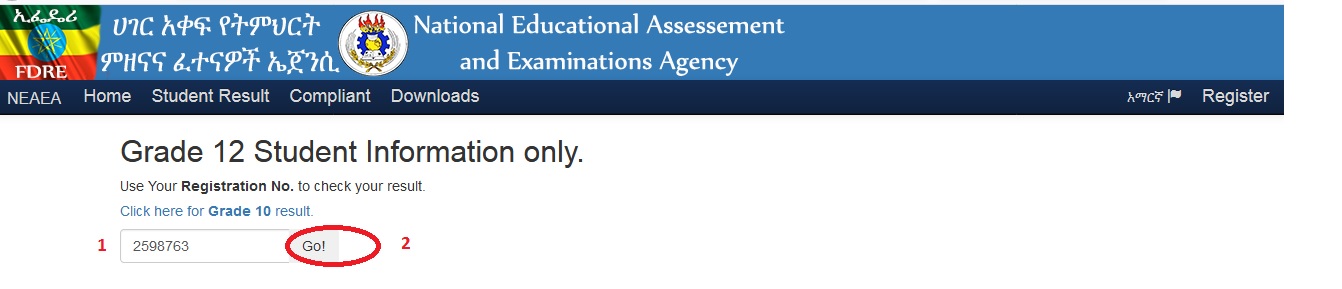 nae.gov.et Admission Cards & Exam Results Online Ethiopia National