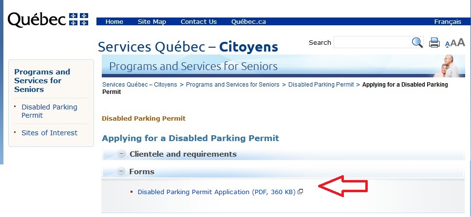 saaq.gouv.qc.ca Applying For Disabled Parking Permit Quebec