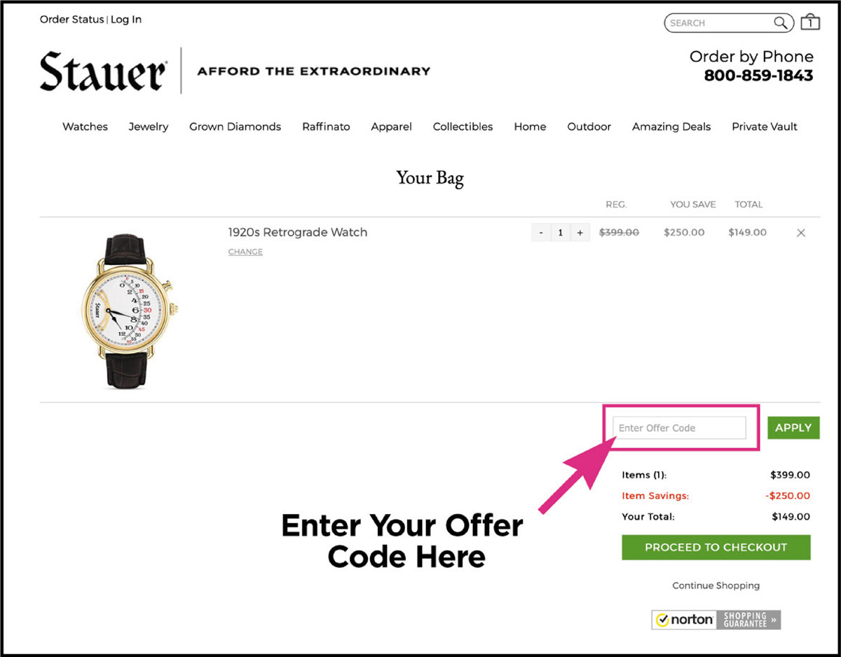 To use your offer code, simply type it in during checkout (as shown