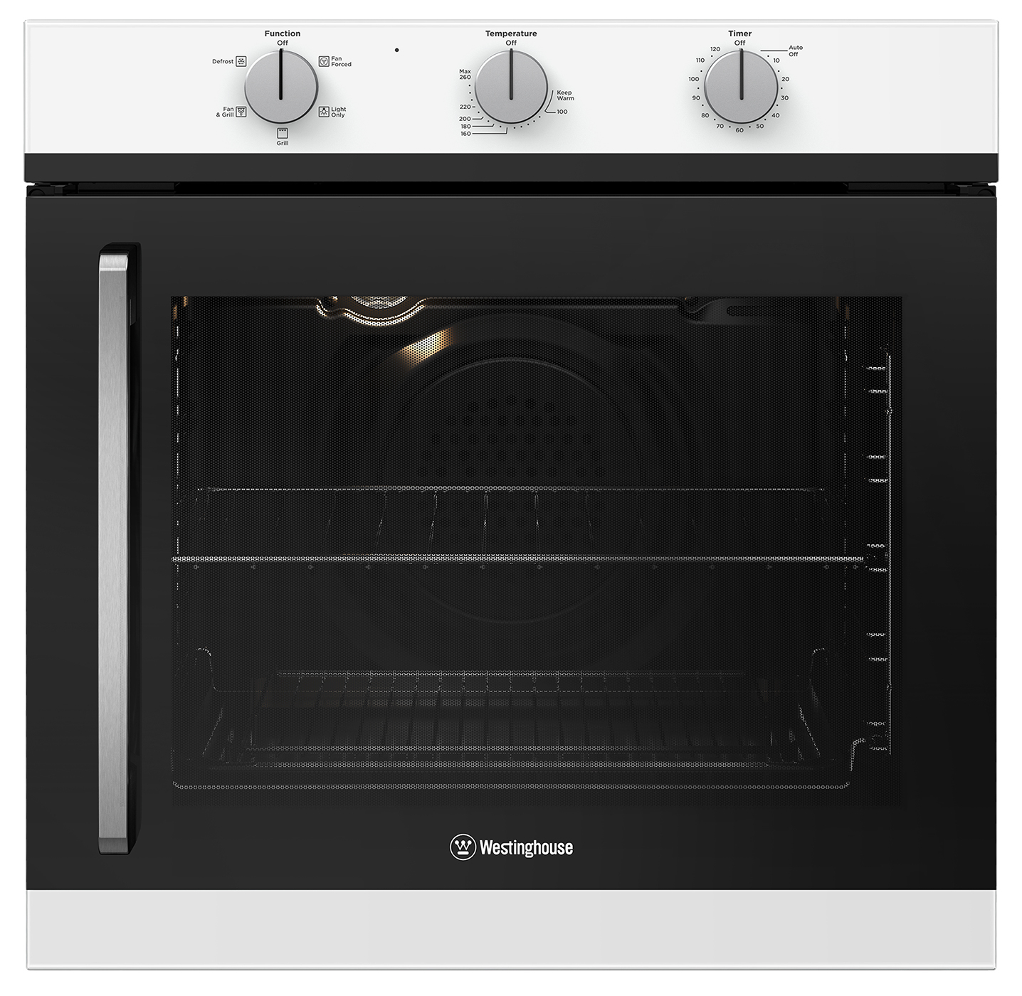 Westinghouse 60cm Fan Forced Electric Oven White WVES613WCR Side