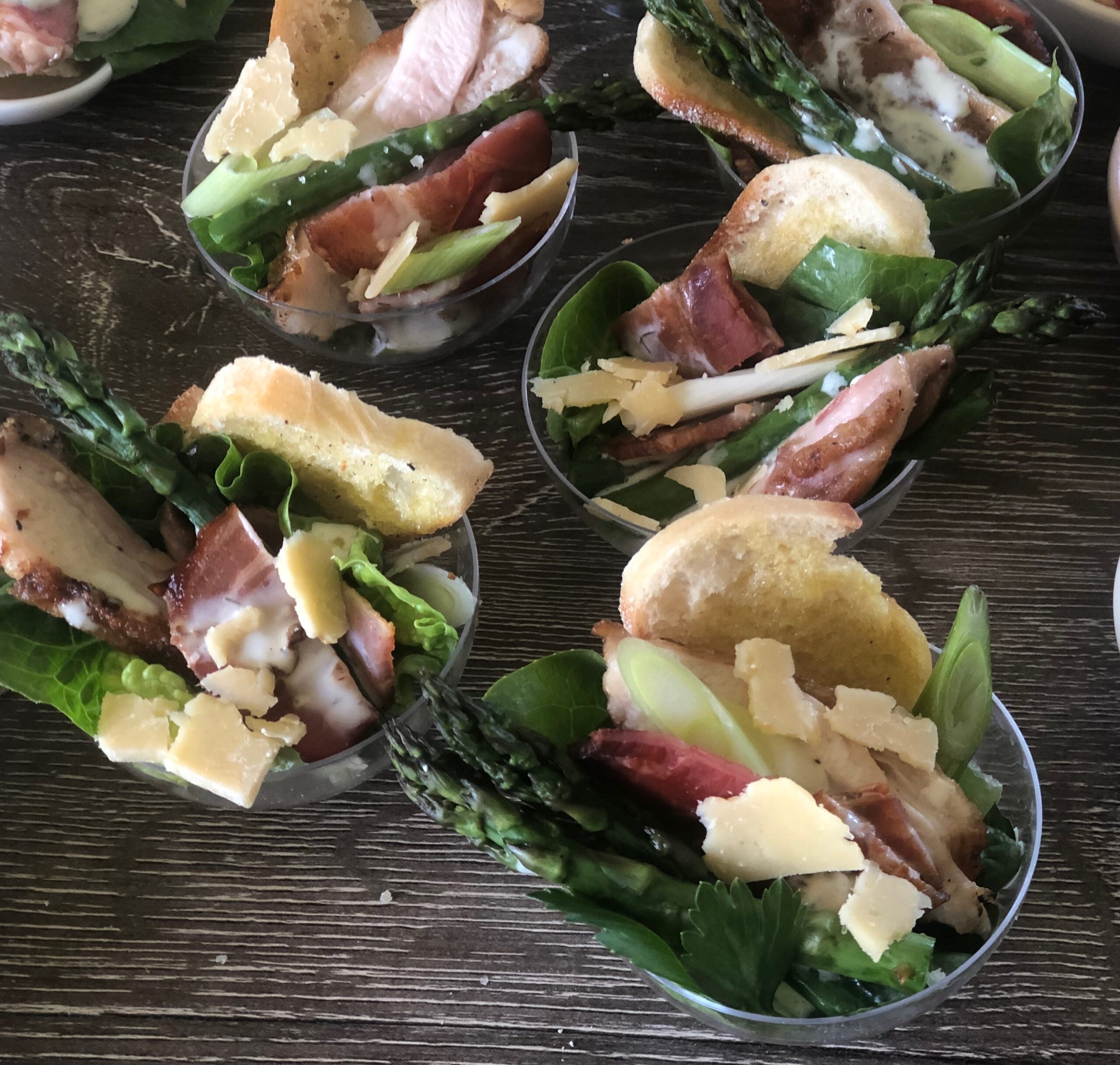 Mini Caesar Salad Cups Mini Caesar Salad Cup Appetizer With Bacon