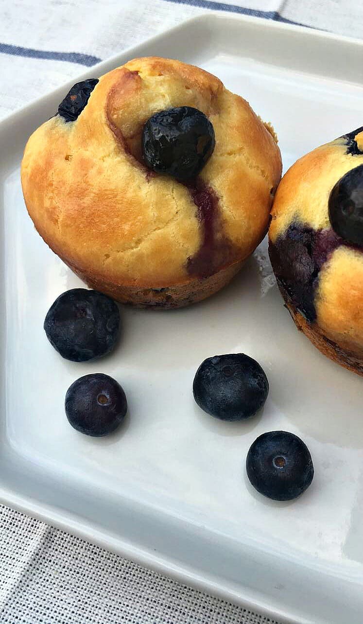 Lemon Blueberry Protein Muffins