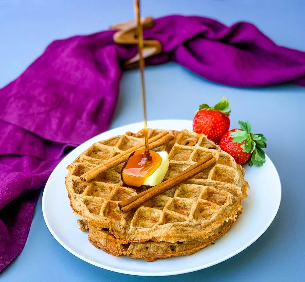 Easy Keto LowCarb Cinnamon Roll Chaffles + {VIDEO}