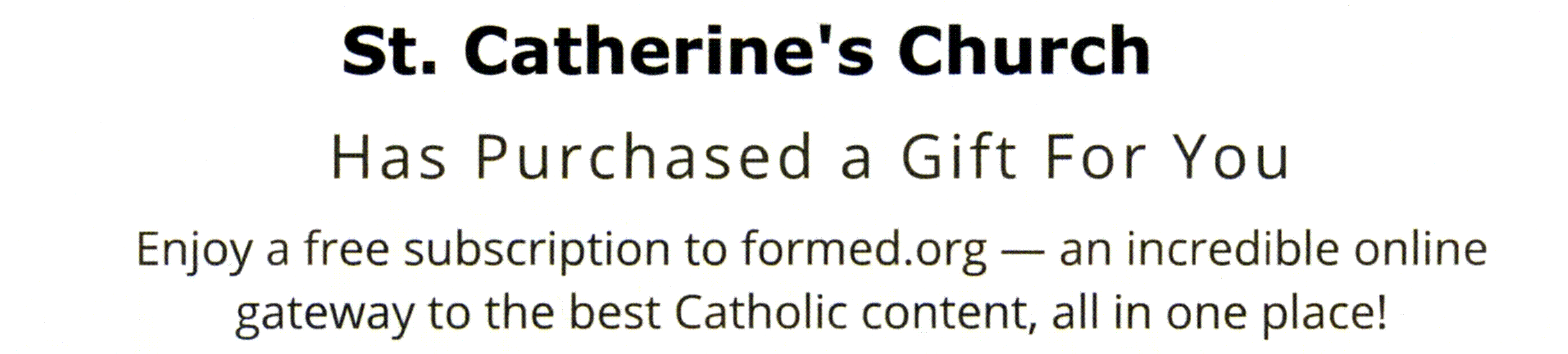 Saint Catherine Bulletin