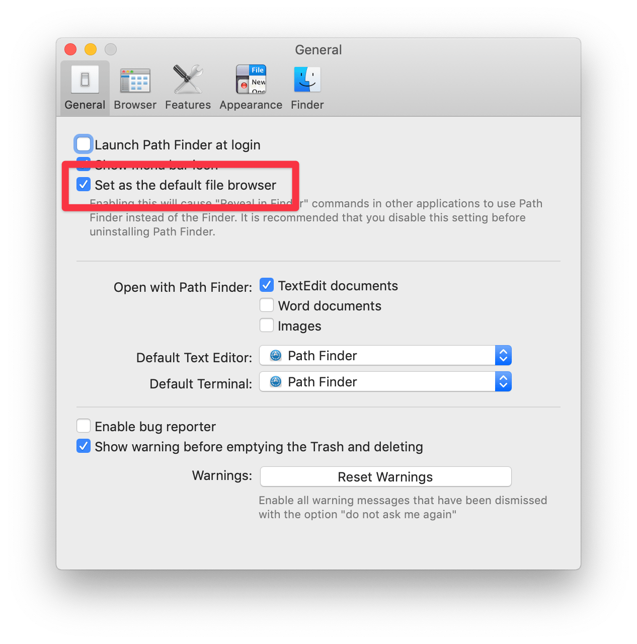 Default Folder X Opening folders in Path Finder vs. Finder « St. Clair