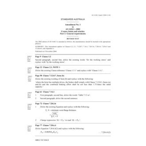 AS 1418.12002 AMDT 1 Standard PDF STANDARD PDF SITE