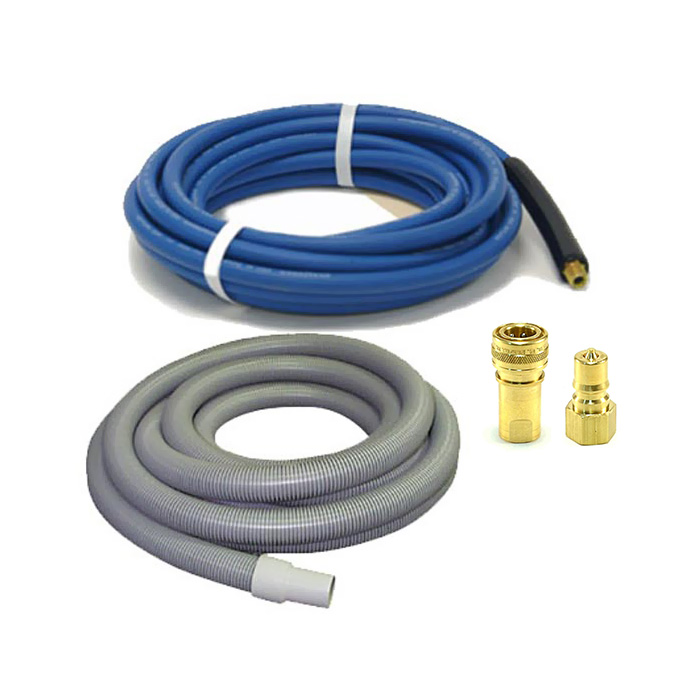 Clean Storm 20231012, Carpet Cleaning Hose Set, 15 ft X 11/2 in Vacuum, 1/4in 3000psi Solution