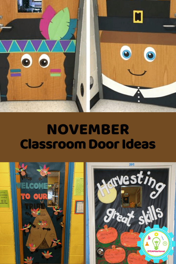 Festive Classroom Door Decorations for November