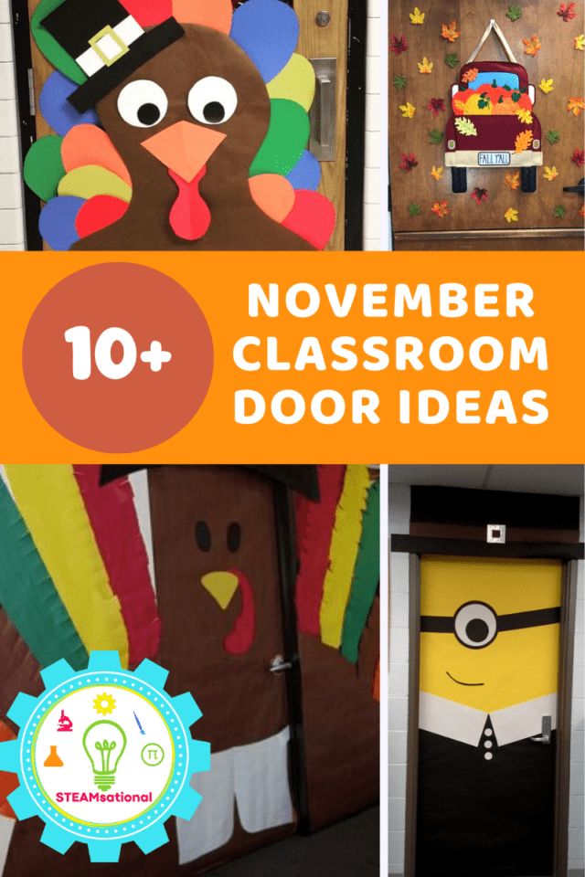 Festive Classroom Door Decorations for November
