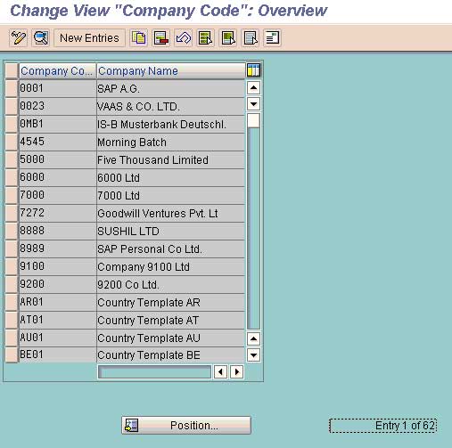 Create a Company Code in SAP FICO