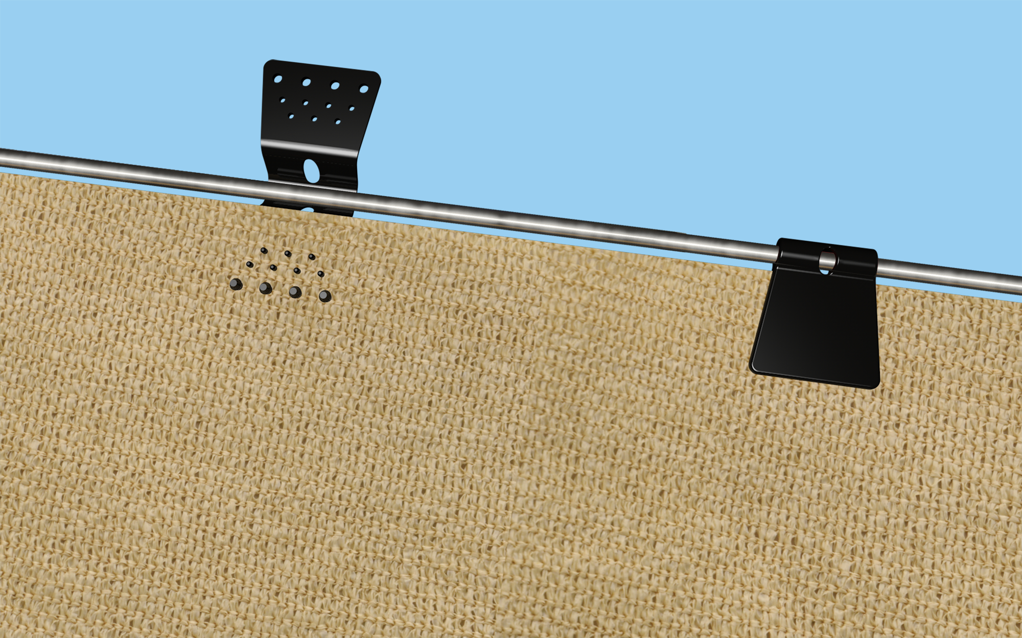 ShelterLogic Shade Cloth Fabric Snap Clips 25 per polybag Steel