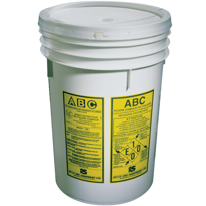 ULC Classified ABC Dry Chemical, 45 lb Pail Steel Fire Equipment