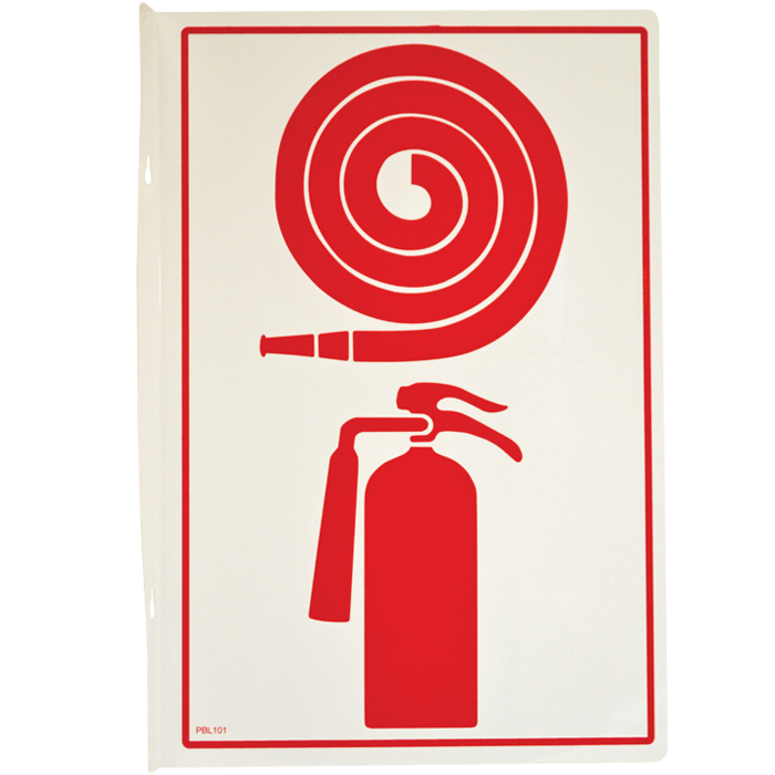 Rigid Plastic 90 Angle Signs Steel Fire Equipment