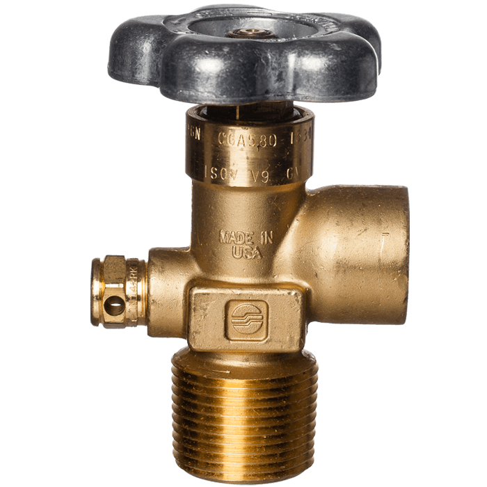 1" Nitrogen Valve w/ CGA 580 Outlet Steel Fire Equipment