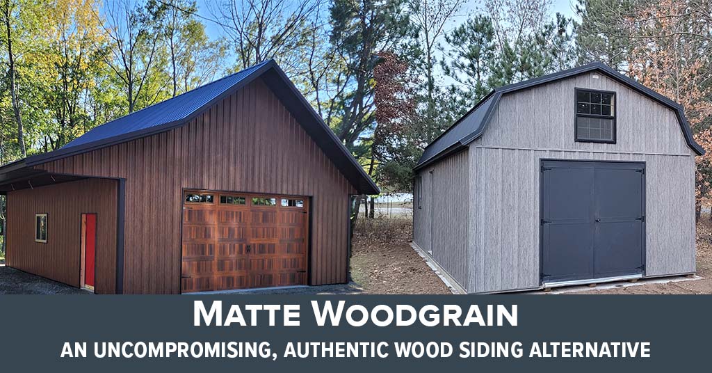 Matte Woodgrain Metal Siding Colors