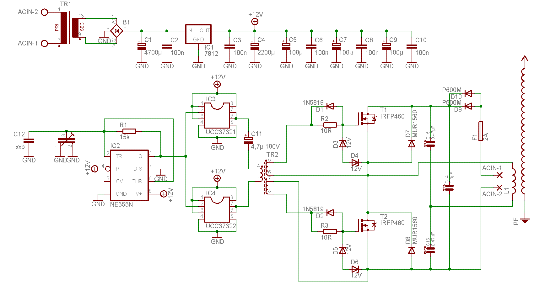 Hochspannung mit Miniteslagenerator auf Halbleiterbasis (SSTC)