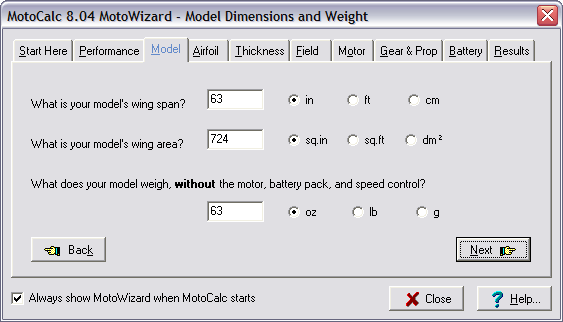 Rc plane aspect ratio