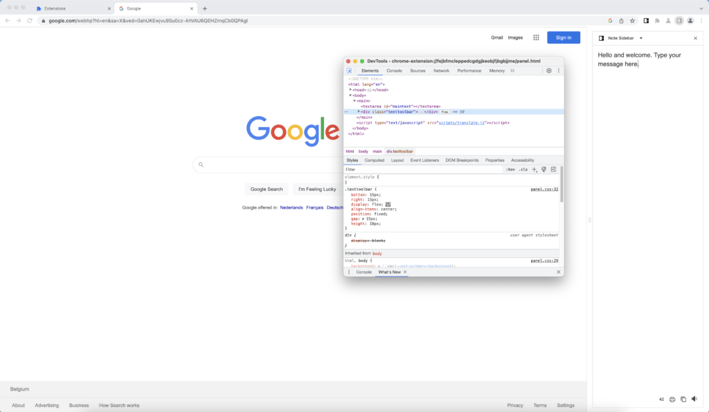 How to easily create new sidebar Chrome extension in MV3?