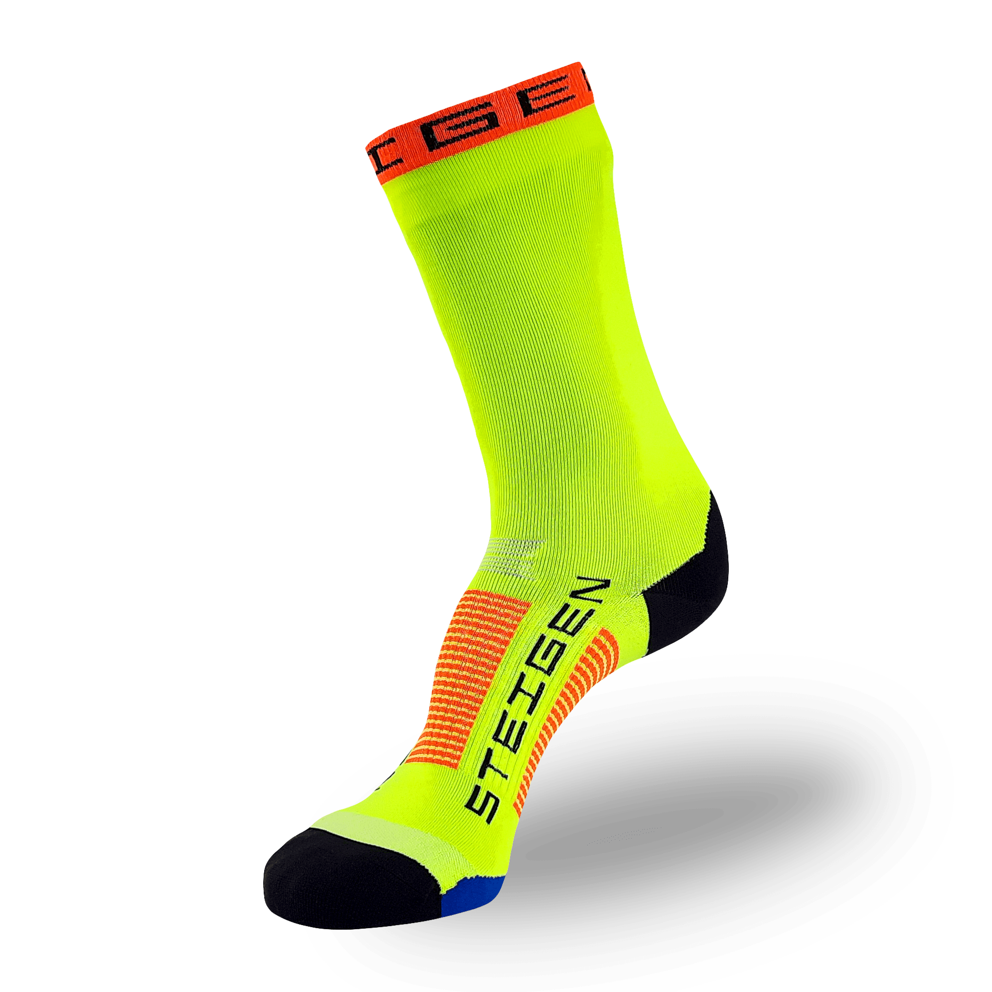 Fluro Yellow Running Socks ¾ Length Steigen Running Socks & Sports
