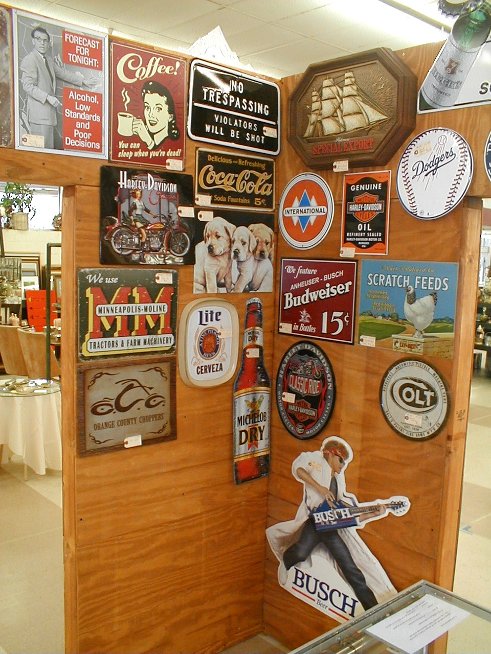 Steinville Home of neon beer sign parts, bud beer steins, lots of