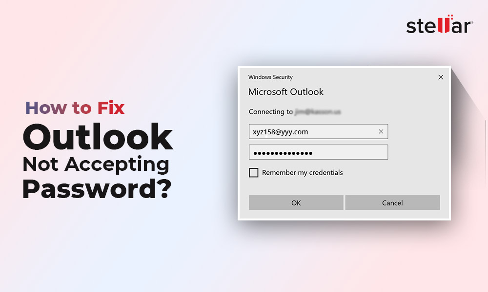 Outlook Not Accepting Password Fixed