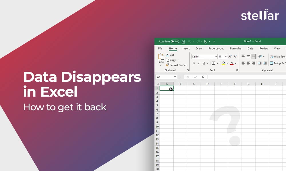 Data Disappears in Excel How to get it back