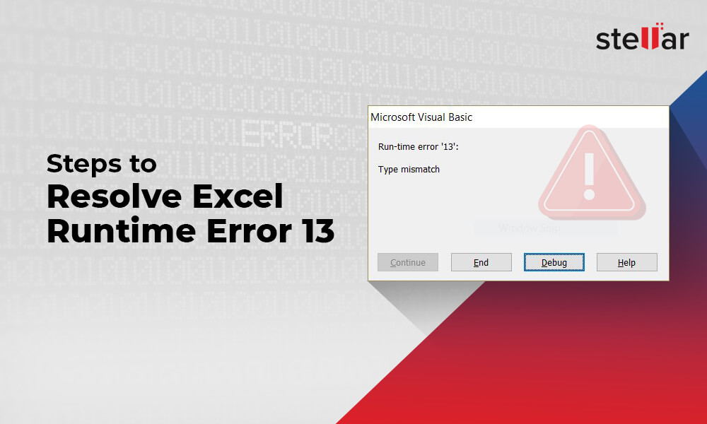 How to Resolve Excel Runtime Error 13