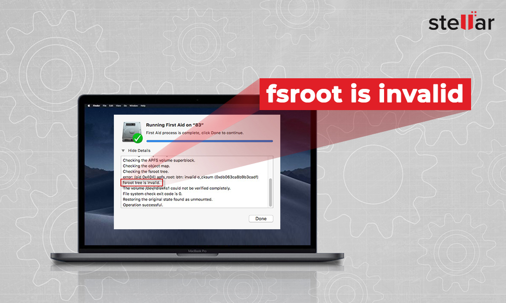 Fix APFS fsroot tree is invalid error on macOS