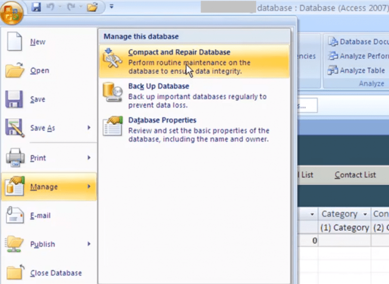 Top 5 Fixes to Repair Microsoft Access 2007 Database