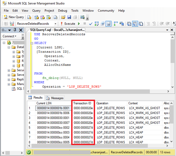 How To Retrieve Deleted Table Data In Sql