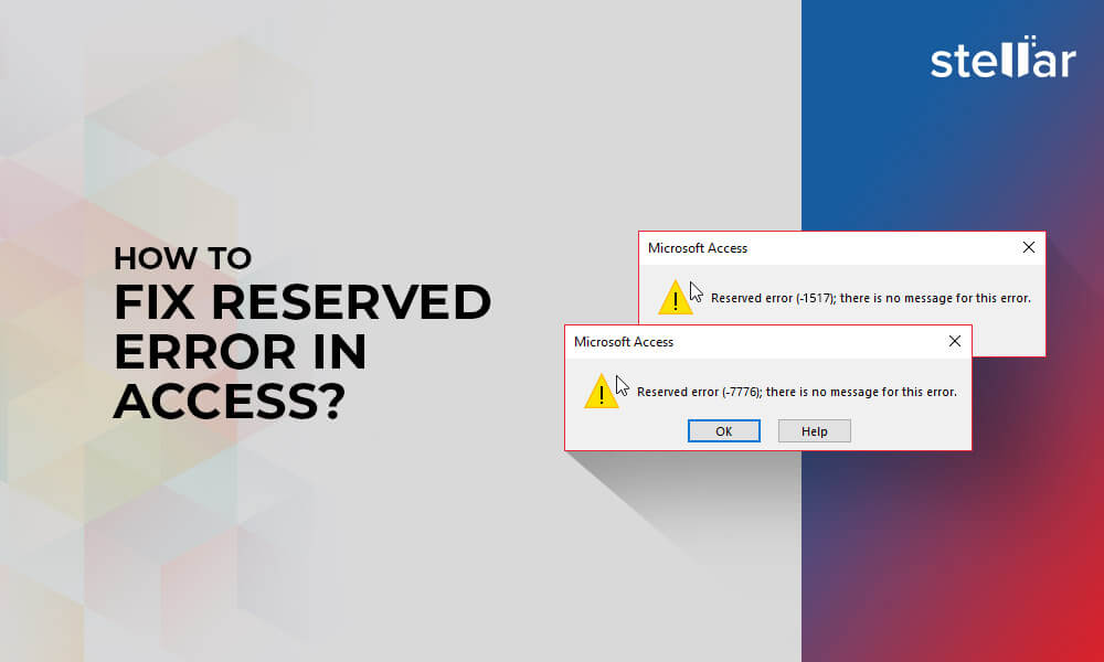 How to Fix Reserved Error in Access