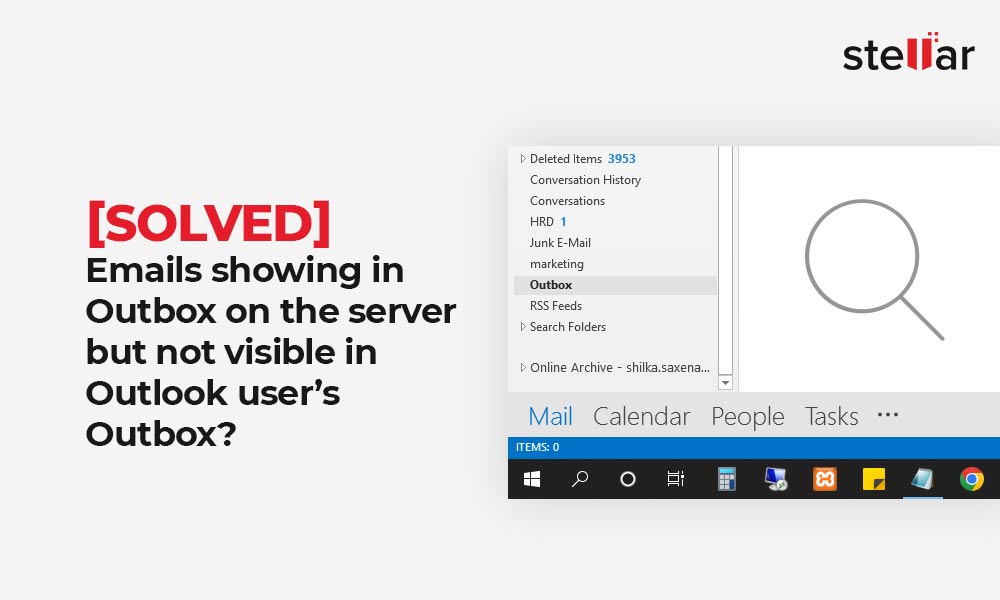 Emails Showing on Server but not Visible in Outlook user’s Outbox?